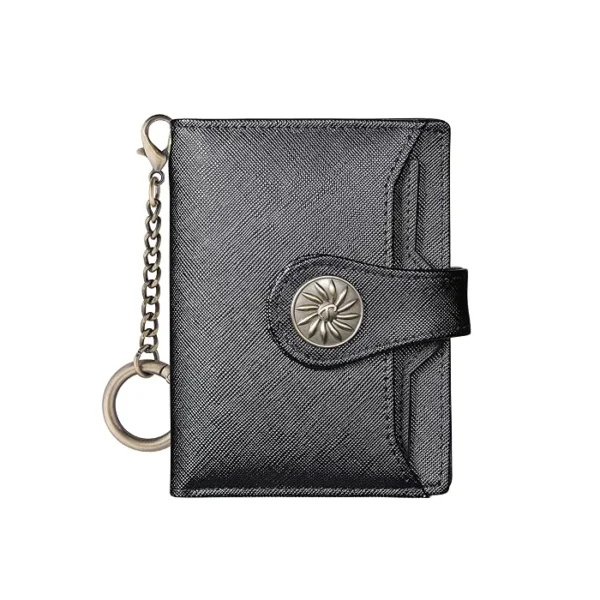 Compact Women's Travelambo Wallet with Rfid Black Cross