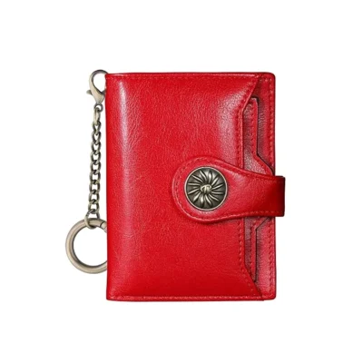 Compact Women's Travelambo Wallet with Rfid Red