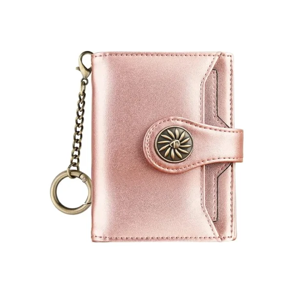 Compact Women's Travelambo Wallet with Rfid Rose Gold