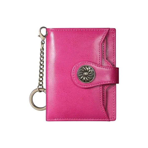 Compact Women's Travelambo Wallet with Rfid Rose Red