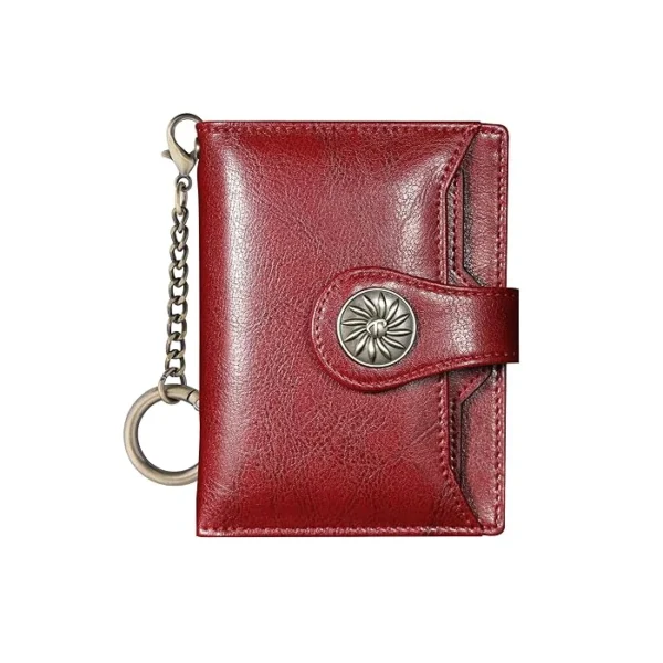 Compact Women's Travelambo Wallet with Rfid Wine Red