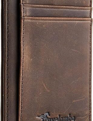 Front Pocket Minimalist Leather Slim Wallet RFID Blocking