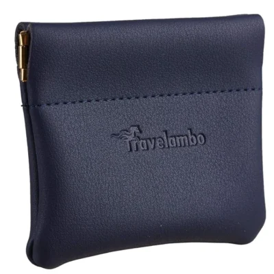 Leather change holder Travelambo for men & women Blue Navy