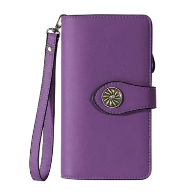 Travelambo Women's Large Capacity RFID Locking Wallet Amethyst