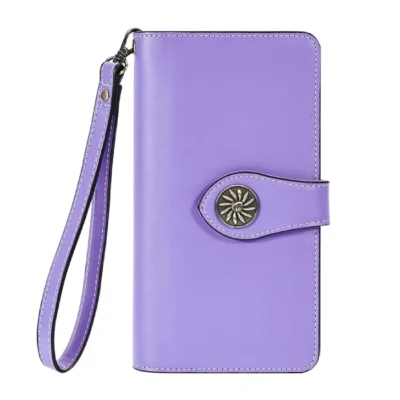 Travelambo Women's Large Capacity RFID Locking Wallet Lavender