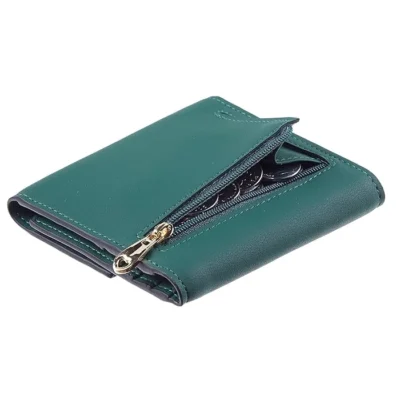 Travelambo wallet with RFID lockable credit card pocket Dark Green