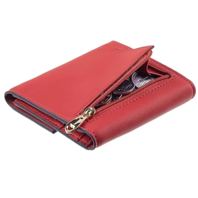 Travelambo wallet with RFID lockable credit card pocket Napa Red