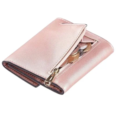 Travelambo wallet with RFID lockable credit card pocket Rose Gold