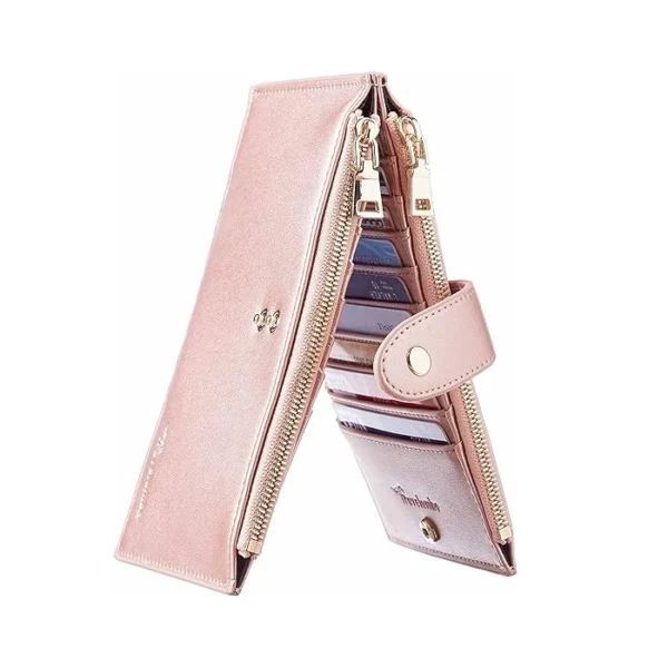 Women's Travelambo Slim RFID Blocking Wallet Rose Gold